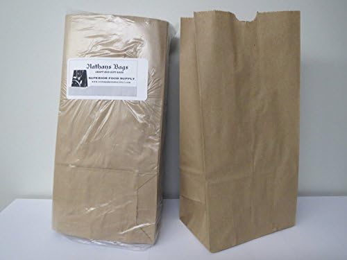 Brown Paper Lunch Bag - appx. 5-lb Capacity, 5.25" Length x 3.25" Width x 10.75" Height, Brown - pack of appx. 100 bags