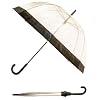 Regenschirm Transparent / Durchsichtig Glockenschirm schwarz