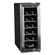 Koldfront 12 Bottle Stainless Steel Slim-Fit Thermoelectric Wine Cooler - Black/Stainless Steel