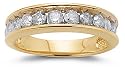 10k Choice of White or Yellow Gold Diamond Channel Set Band (1 cttw, I-J Color, I2-I3 Clarity)