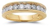 10k Choice of White or Yellow Gold Diamond Channel Set Band (1 cttw, I-J Color, I2-I3 Clarity)