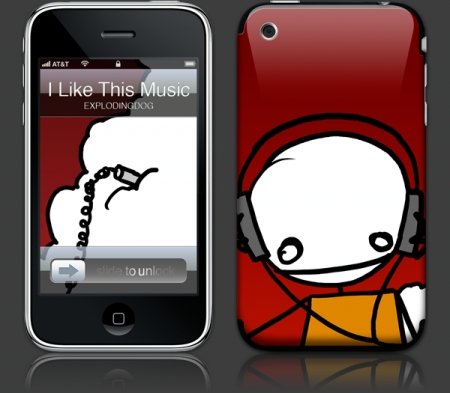 Apple iPhone 3G Premium Vinyl Skin - I Like This Music (GelaSkins Brand) Made in Canada