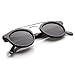 zeroUV - Small Retro Fashion Metal Crossbar Round Circle Horned Rim P-3 Sunglasses