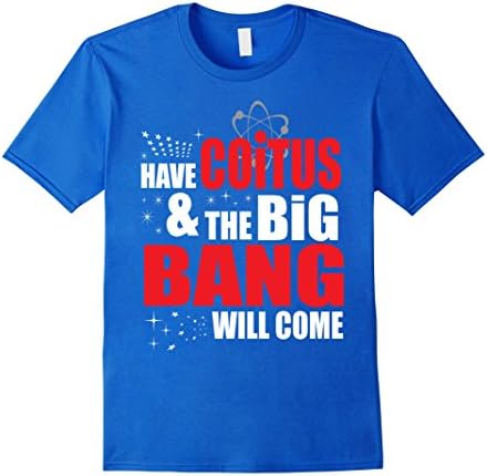 Men's Big Bang Theory Coitus T-shirt Great Gift Men Or Women Large Royal Blue