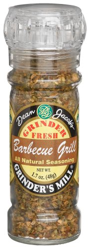 Dean Jacobs Barbecue Grill Seasoning, 2-Ounce Grinder Jars (Pack of 6)