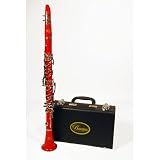 Barcelona Bb Clarinet with Case, Polishing Cloth, Gloves, and Cork Wax - Red