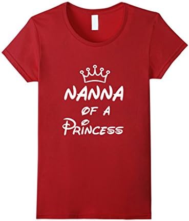Women's Gorgeous Grandma TEE,Nana s Little Princess - Ladies T Shirt XL Cranberry