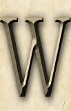 Monogrammed Textured Tile: W Free Shipping!