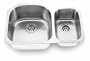 Yosemite Home Decor MAG3121R 18-Gauge Stainless Steel Undermount Double-Bowl Sink, 31-1/2-by-20-5/8-by-7-Inch, 9-Inch Right, Satin