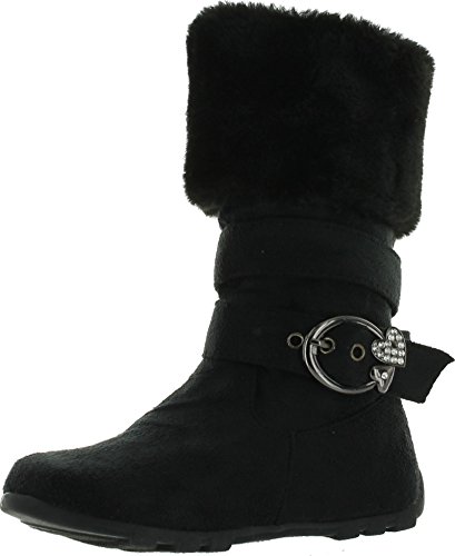 New Girls Slouch Comf Tall Midcalf Suede Winter Boots Shoes