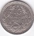 1937 Chile 10 Centavos Coin