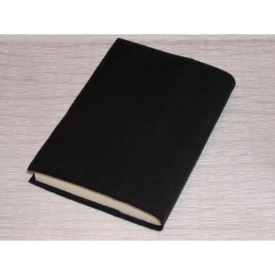呉服屋のブックカバー [B6:コミックサイズ:黒] 薄くて軽いシンプル無地布製