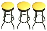 Review The Furniture Cove  / 3 Yellow Vinyl Specialty Barstools Set