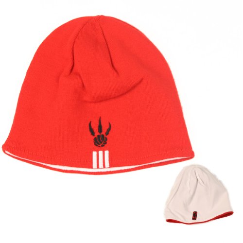 Toronto Raptors Red / White Reversible Knit Beanie (Uncuffed)