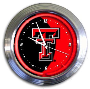 Texas Tech Red Raiders Neon Clock