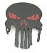 PUNISHER SKULL BLACK CHROME BELT BUCKLE WITH BONUS LEATHER BELT