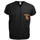NCAA USC Trojans Black Scrub Top (Large)