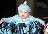 Ritzy Sitzy Shopping Cart + High Chair Cover in Blue Camo & Blue Minky Dot