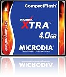 MICRODIA 4GB XTRA 52x CompactFlash Card (Retail Package)