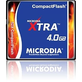 MICRODIA 4GB XTRA 52x CompactFlash Card (Retail Package)