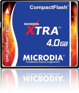 MICRODIA 4GB XTRA 52x CompactFlash Card (Retail Package)