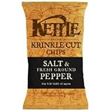 Kettle Krinkle Cut Chips, Salt & Fresh Ground Pepper, 9-Ounce Bags (Pack of 12)