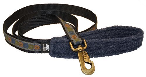 EK Ekcessories 10395C-D43-AM Designer Fleece Handle Big Wolf 6' Starburst Blue Dog Leash