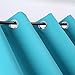 Deconovo Thermal Insulated Blackout Living Room Grommet Top Curtains 52x63 Inch Turquoise