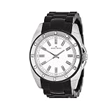 AK Anne Klein Women's 109179WTBK Swarovsk® i Crystal Accented Black Plastic Watch