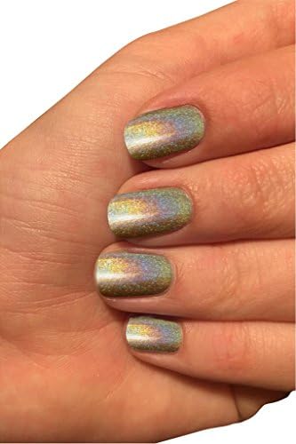 Linear Holographic top coat holo nail polish Gold