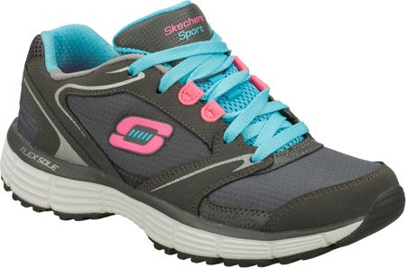 SKECHERS AGILITY REWIND CHARCOAL/BLUE WOMENS TRAINING Size 7M SKECHERS AGILITY REWIND CHARCOAL/BLUE WOMENS TRAINING Size 7M