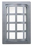 100 Outdoor Lighting Wall Fixture in Stainless Steel & White Glass