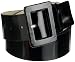 Nine West Women's Patent Leather Belt,Black,Large