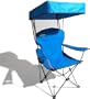 Strathwood Folding Canopy Chair, Sky Blue with Silver Frame