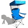 Strathwood Folding Canopy Chair, Sky Blue with Silver Frame