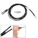 Gino 78.3" Length Cable 0.11" Dia Thread Optic Fiber Sensor Cable