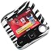 Crystal Hard Black silver Cover Case With Zebra Design for Nokia Twist 7705 Verizon [WCP223]