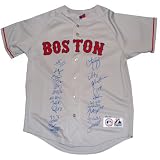 Boston Red Sox 2007 Team Signed Autographed Grey Replica Schilling Jersey
