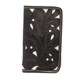 American West Lady Lace (Chocolate) Collection Small Address Book/Check Holder