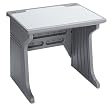 Aspira Modular Workstation Desk, Resin, 34w x 28d x 30h, Charcoal