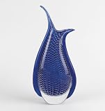 Jane Seymour Collection Blue Art Glass Vase 12