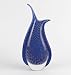 Jane Seymour Collection Blue Art Glass Vase 12