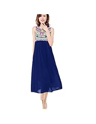 Chiffon/Cotton Pleated Sleeveless Maxi Dress 