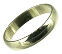 9ct White Gold Gents 4mm D Shape Wedding Ring