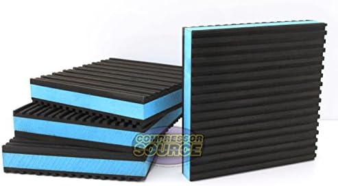4 Pack Anti Vibration Pads Isolation Dampener Industrial Heavy Duty 4x4x7/8 Blue