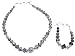 Bracelet and Necklace Set in Sterling Silver and Smokey Quartz Gemstones