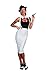 Dreamgirl Costumes Women's Dirty Work, White/Black, Large