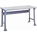 Lyon DD2541 Laminated Hardwood Top Pre-Engineered Steel Flared Legs Work Bench with Stringer, 60" Width x 34" Depth x 32-1/4" Height, Dove Gray