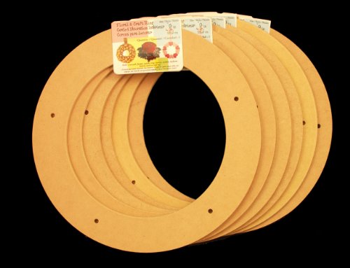 6 Pack, 9″ Biodegradable Floral Craft Ring, Ez Glueable Wreath Form, for Photo Frame, Candle Ring, Etc