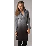 Connected Apparel Gray Cowl Neck Sweater Dress GRAY Md Ms